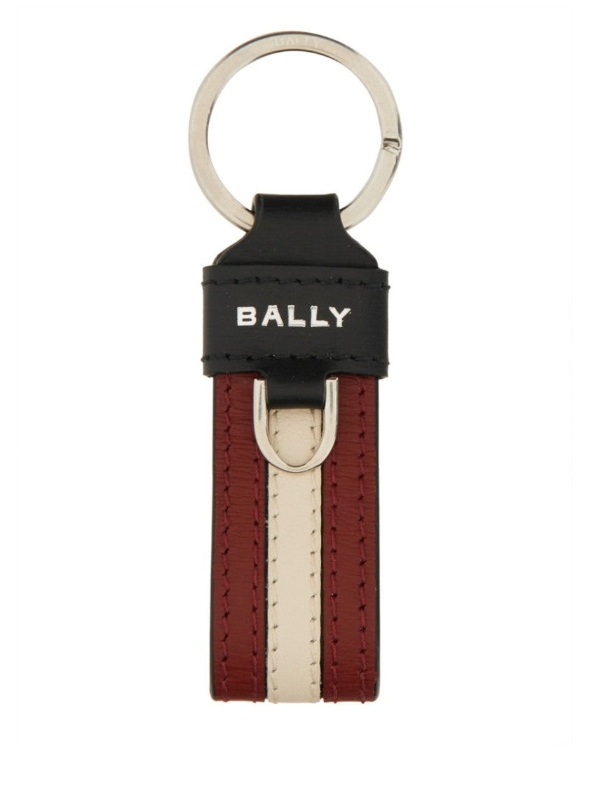 Bally Keyring With Looped Leather Strap
