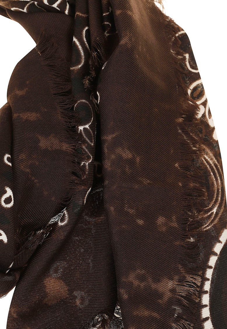 Destin Jil Quadra Bandana Fringed Wool Scarf