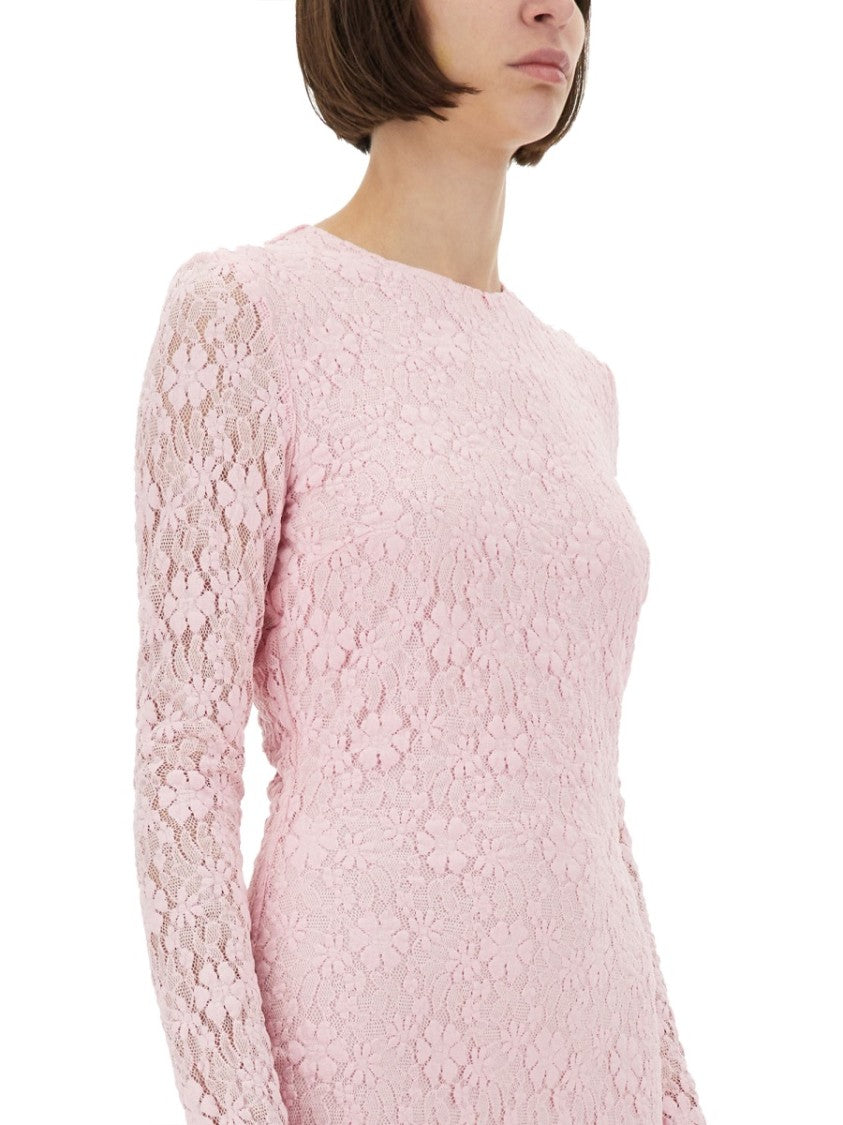 Rotate Lace Dress With Puff Sleeves