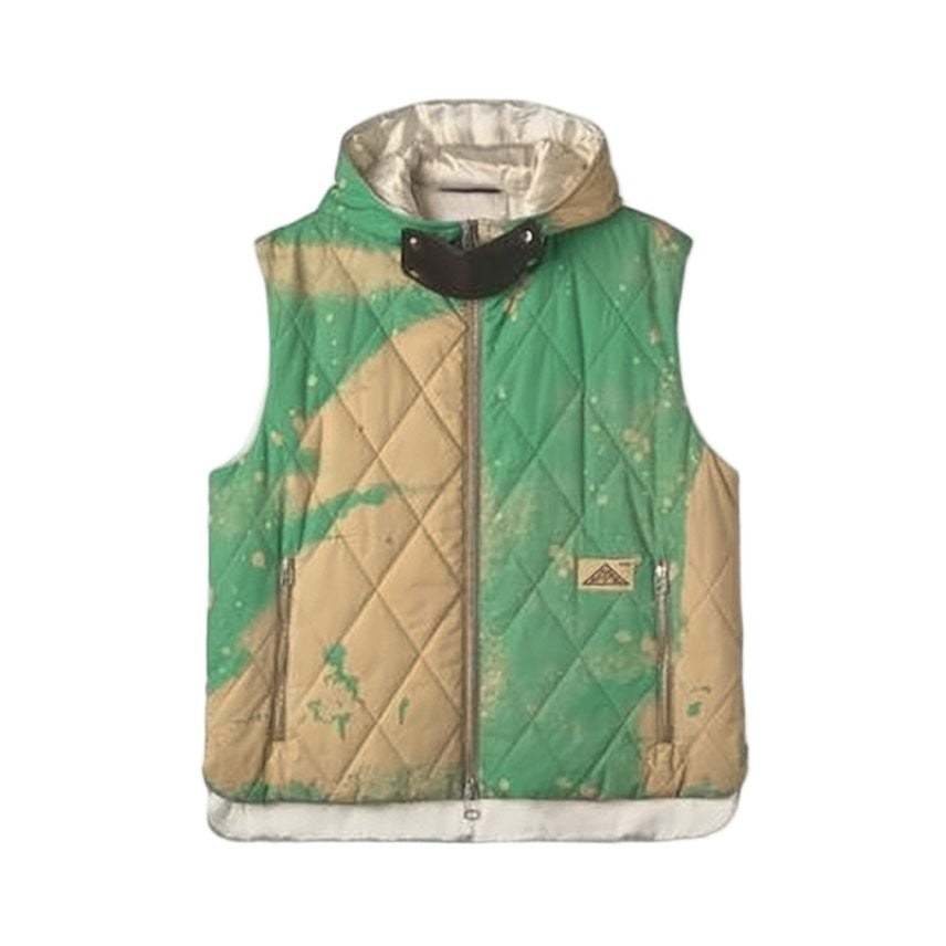 Oamc Sleeveless Quilted Vest With Unique Diamond Pattern