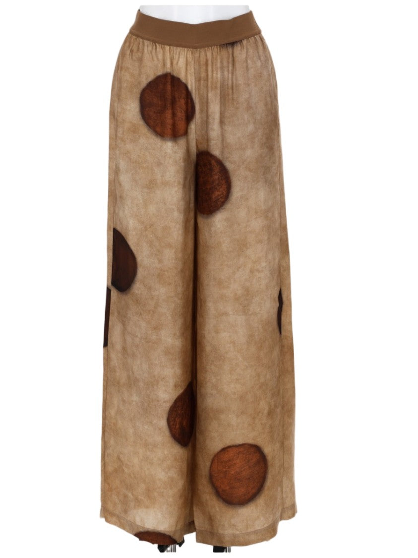 Uma Wang Beige Macro Pois Wide-Leg Pants