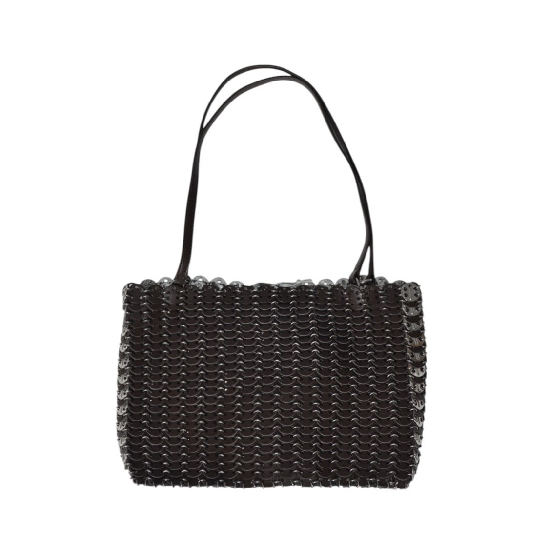 Rabanne Rectangular Handbag With Interlinked Leather Design