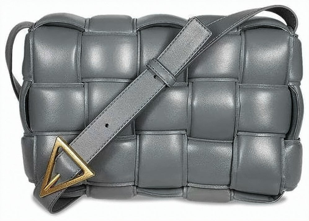 Bottega Veneta Quilted Grey Padded Shoulder Bag By Bottega Veneta
