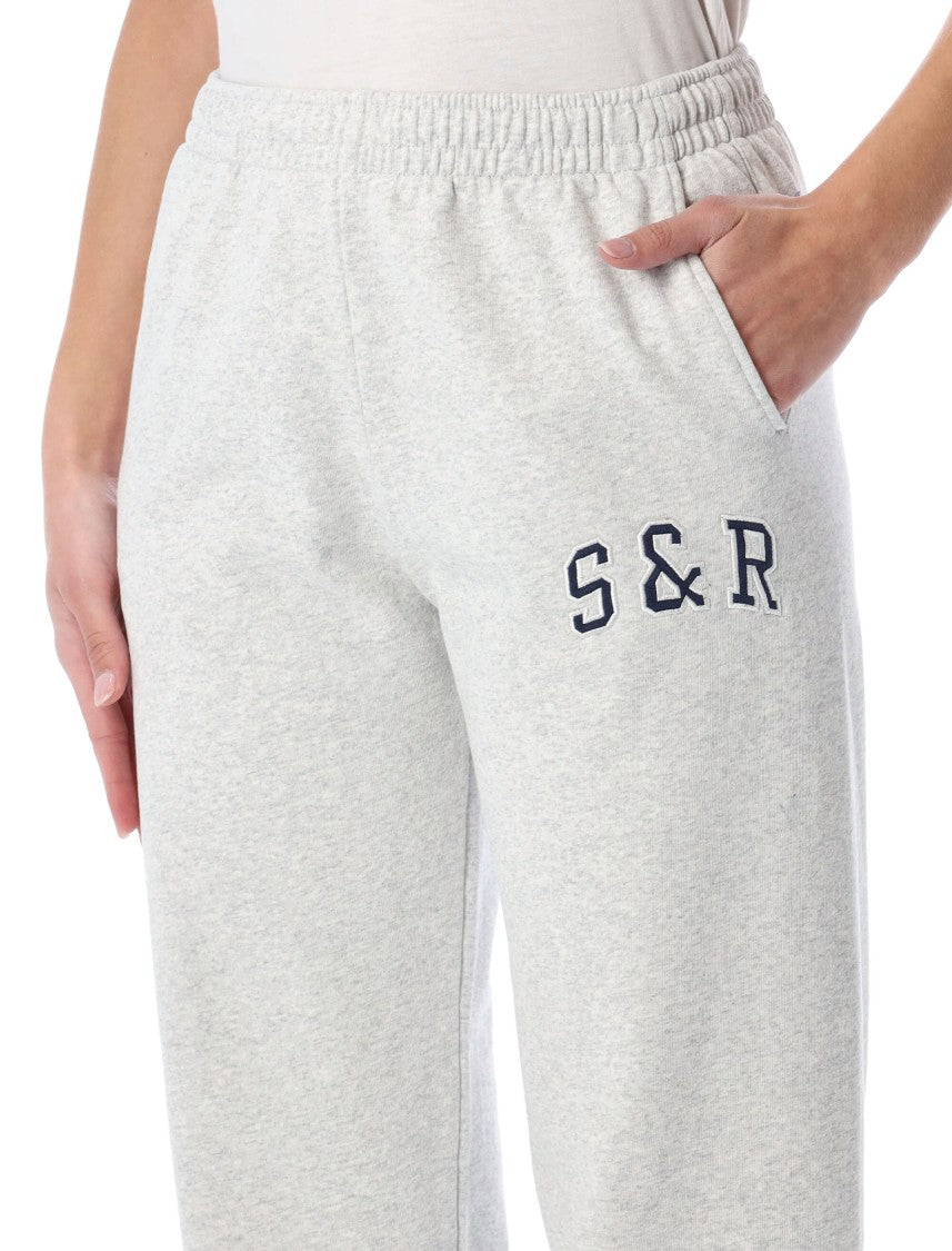 Sporty And Rich S&R Ivy Sweatpants In Heather Gray
