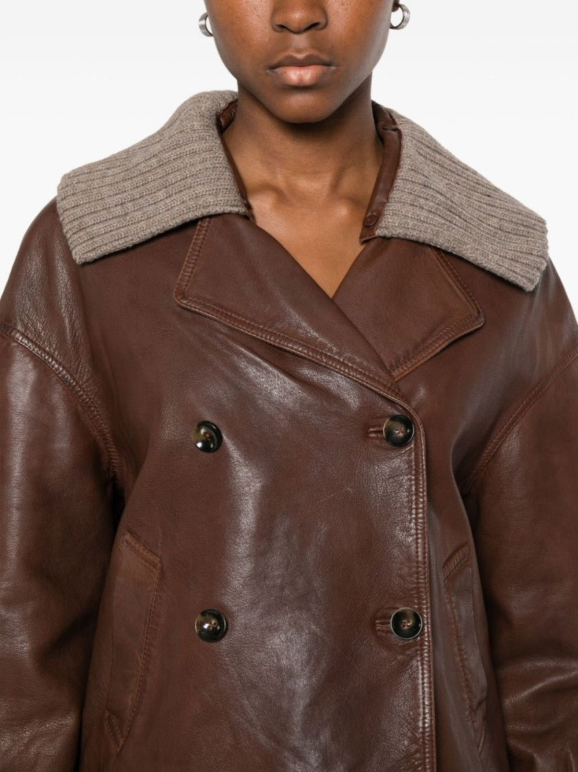 The Jack And Jackie Leathers Cropped Red Leather Jacket