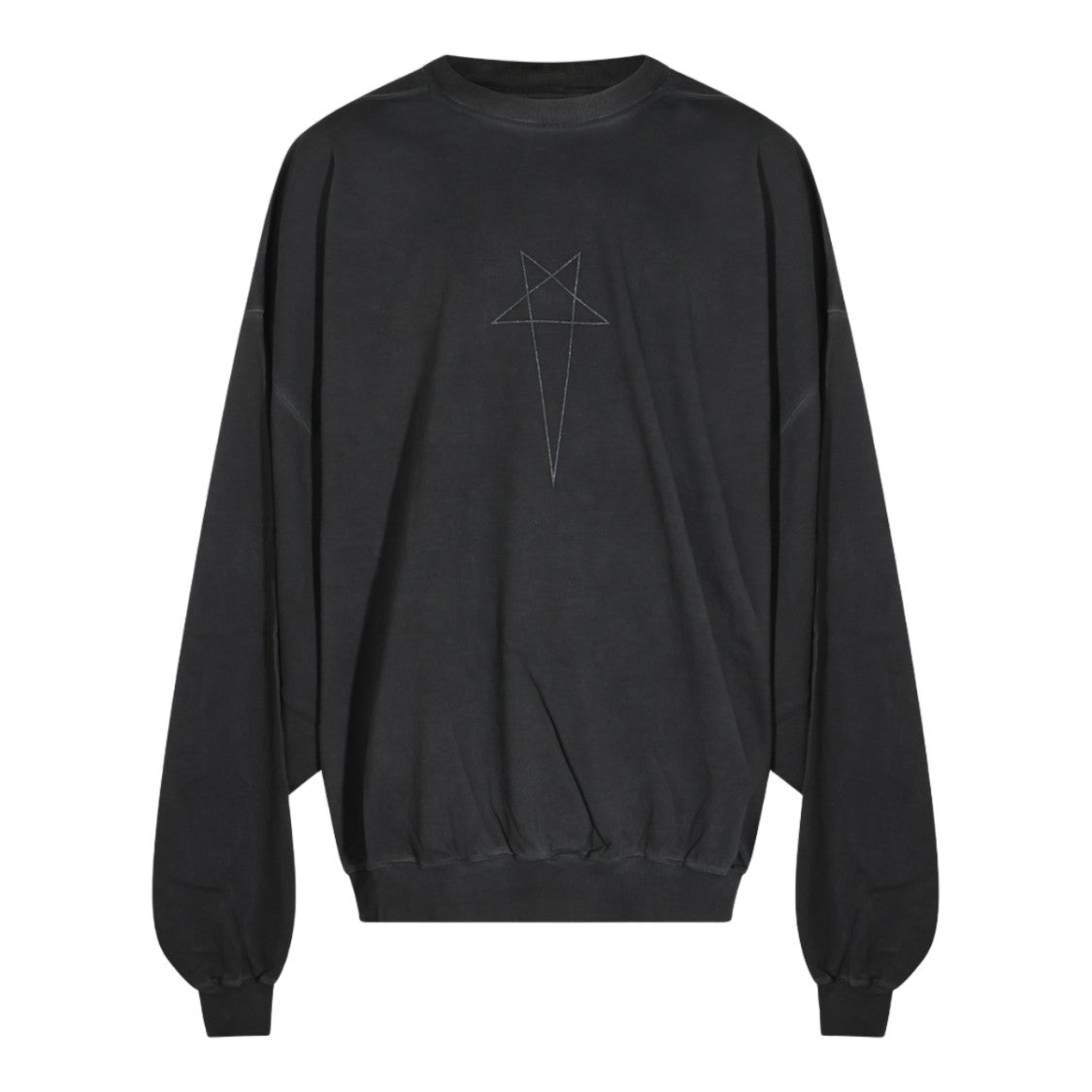 Drkshdw By Rick Owens Geometric Star Embroidered Long-Sleeve Sweatshirt
