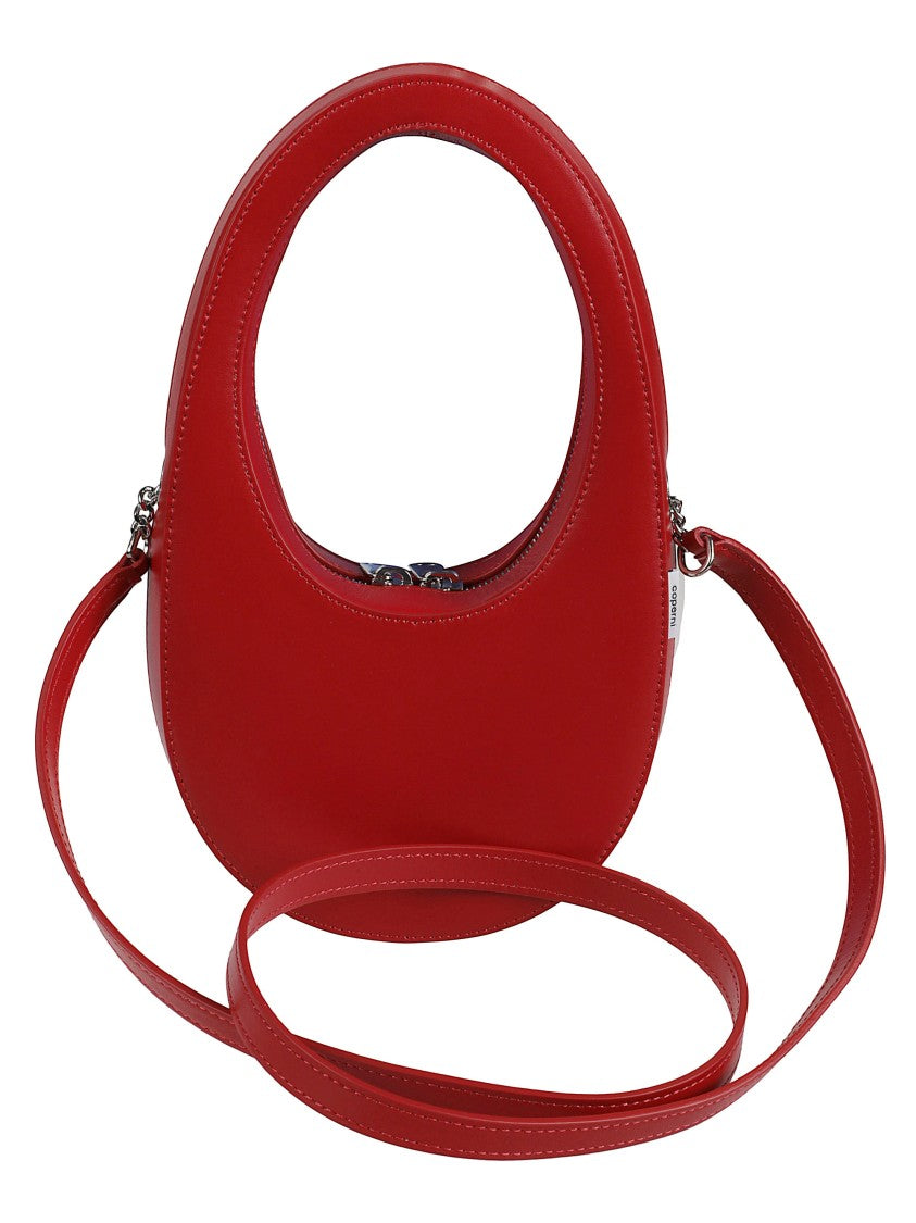 Coperni Curved Red Leather Swipe Mini Bag