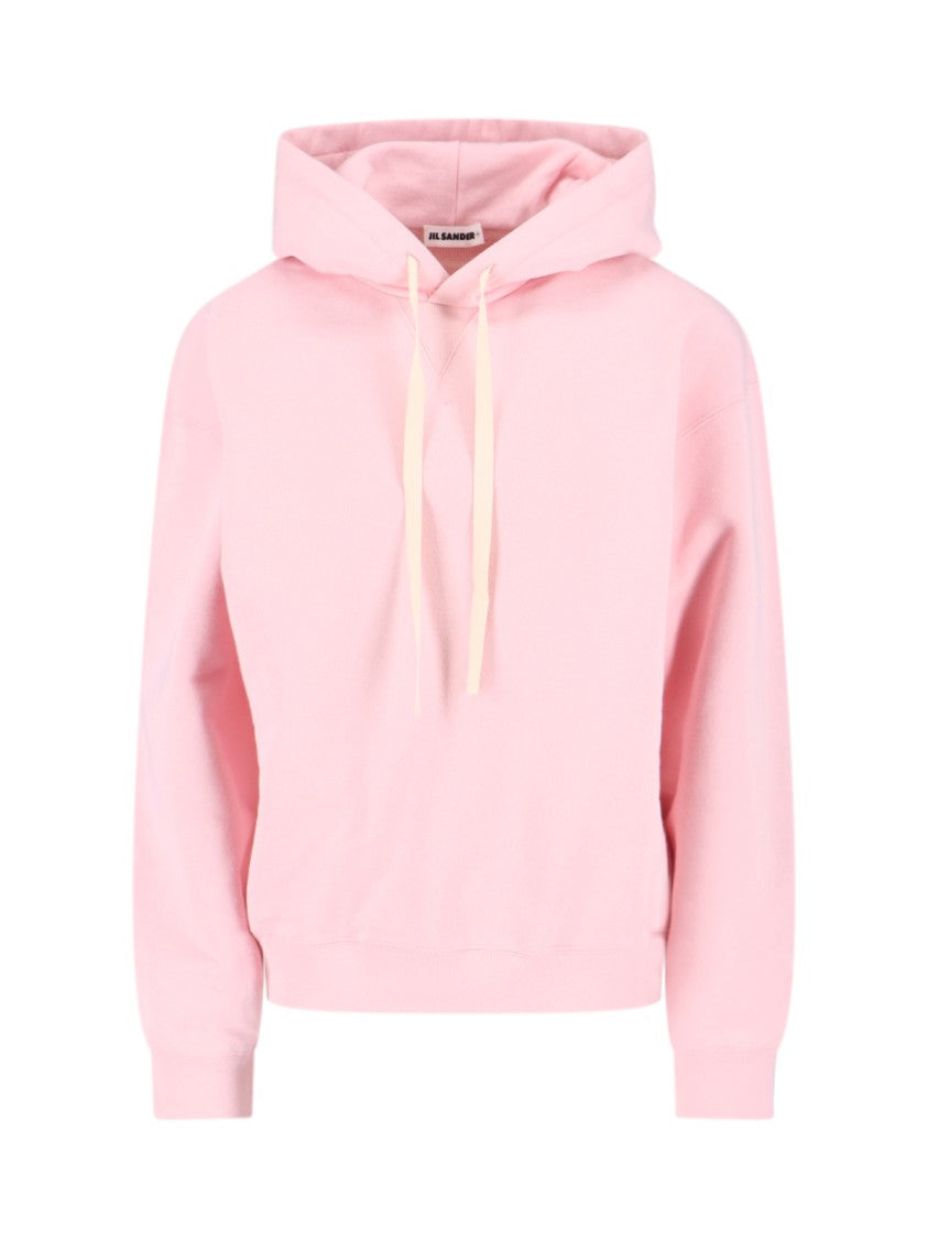 Jil Sander Embroidered Logo Cotton Hoodie