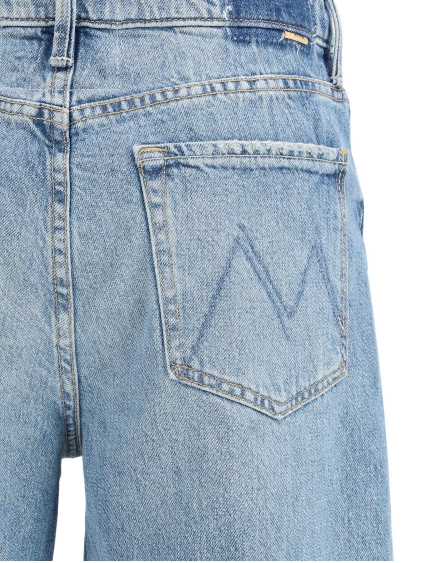 Mother Straight-Leg Cropped Jeans With Concealed Zip And Classic Design