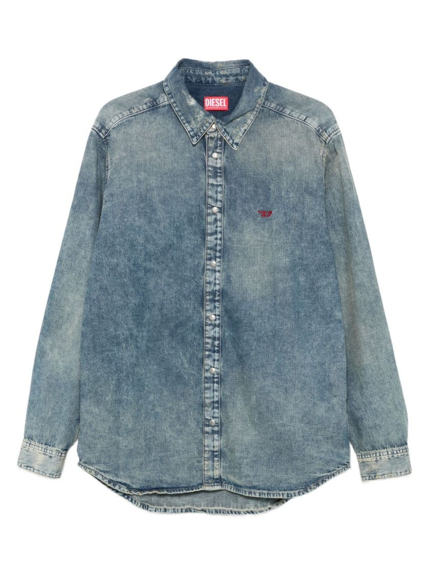Diesel Faded Blue Denim Shirt