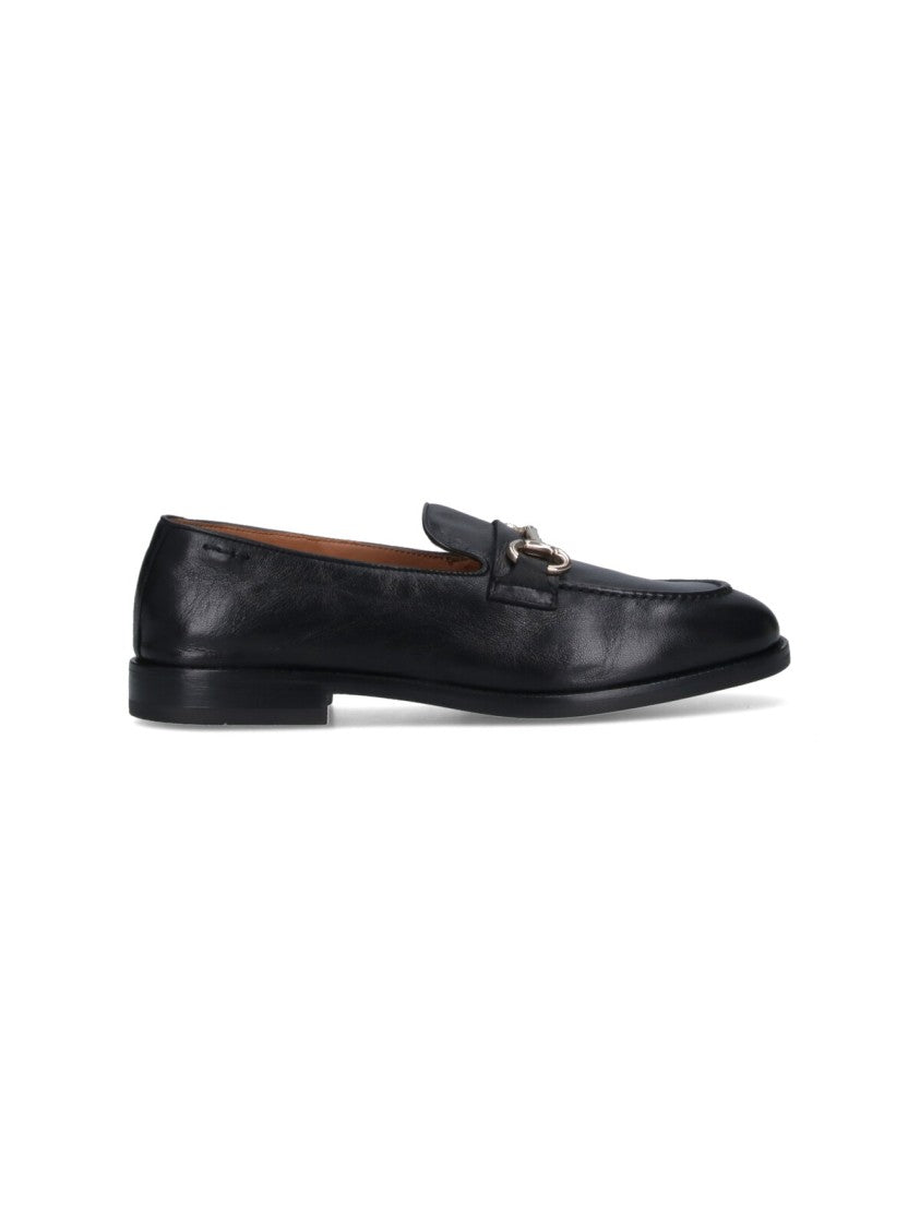 Alexander Hotto Loafers With Bit Detail' – Black