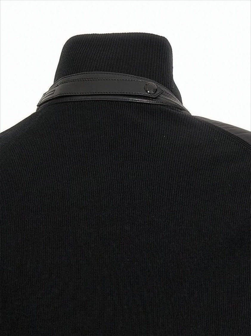 Tom Ford Padded Front Jacket With Ribbed Knit Detailing