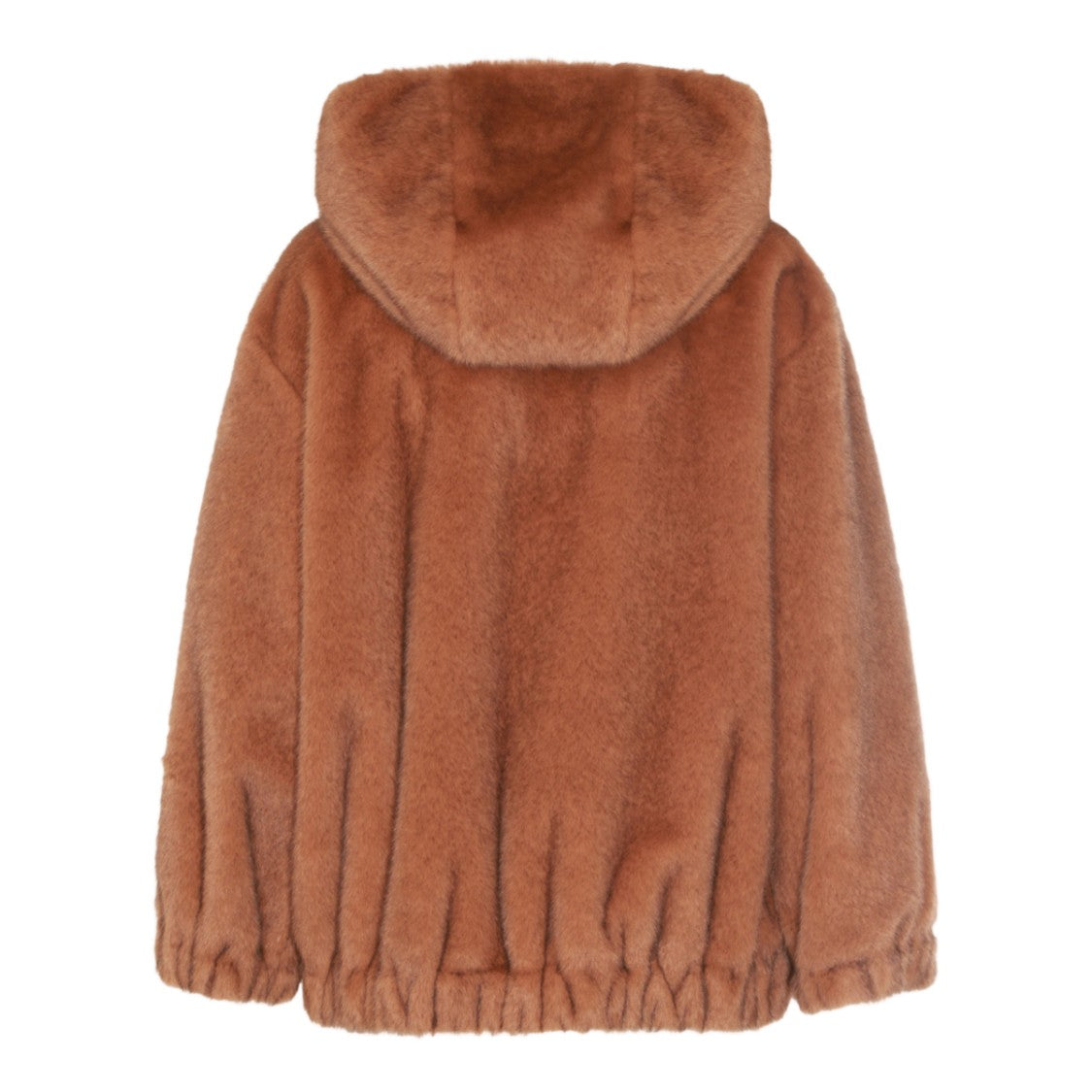 Antonelli Firenze Short Relaxed-Fit Brown Coat With Hood