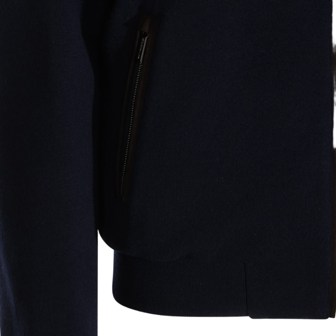 Moorer Minimalist Blue Jacket With Plush Fur Collar