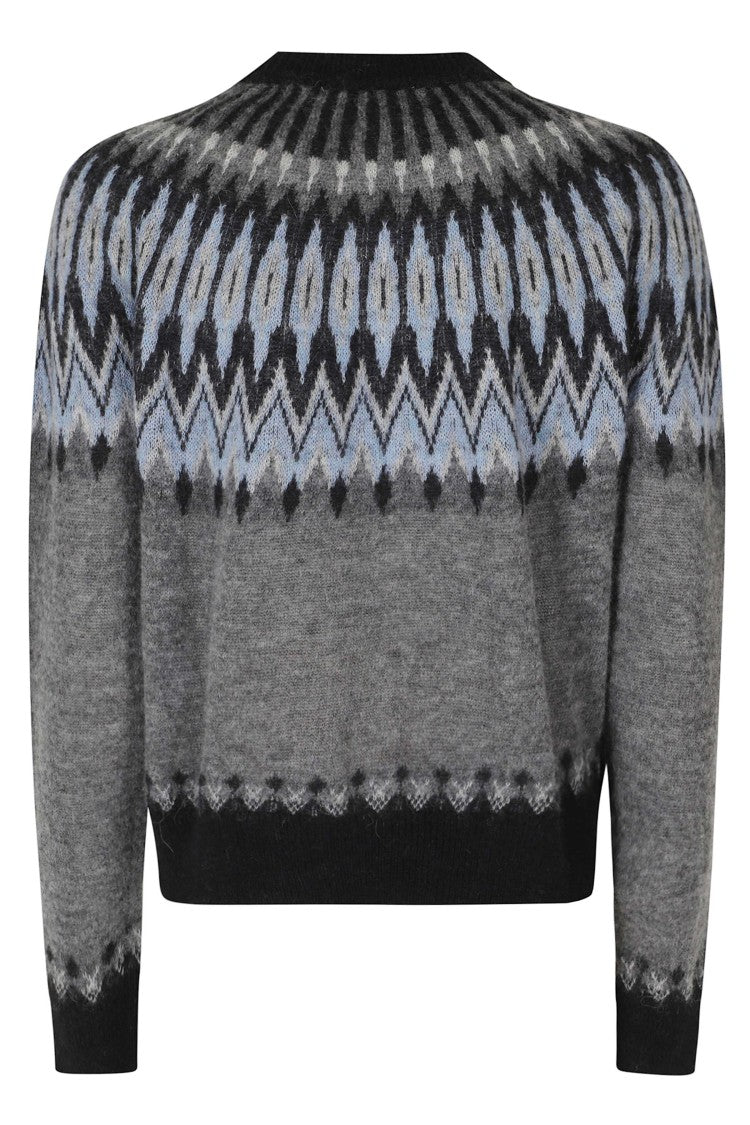 Roberto Collina Fair Isle Alpaca-Blend Crewneck Sweater