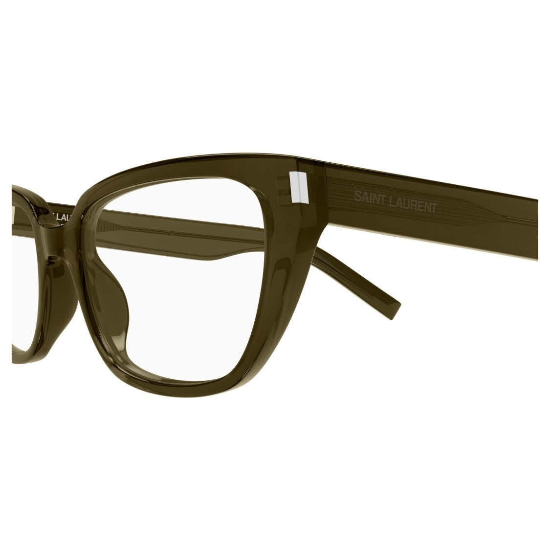 Saint Laurent Bold Square Frame Sunglasses With Glossy Finish
