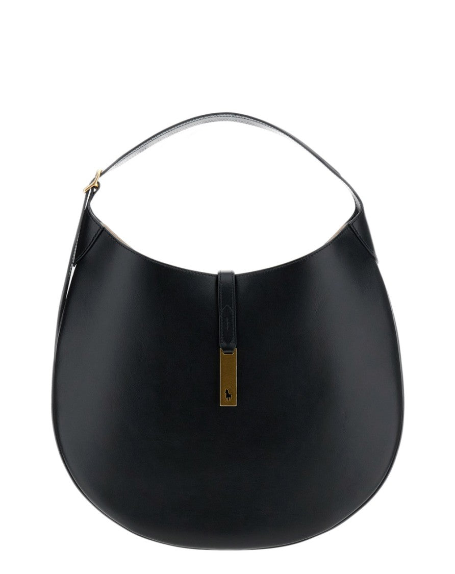Polo Ralph Lauren Black Polo Id Hobo Bag