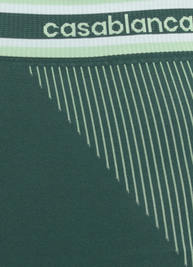 Casablanca Green Seamless Logo Leggings