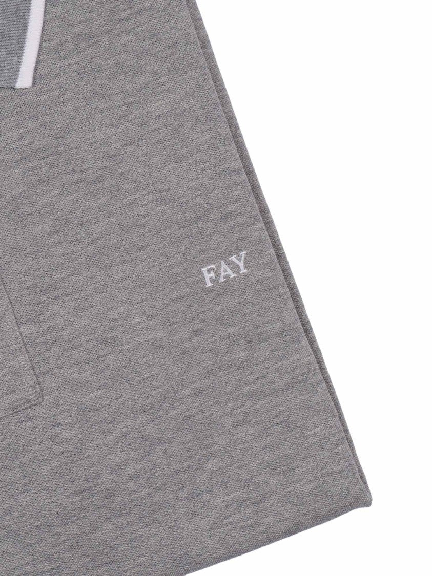 Fay Striped Textured Piquet Polo Shirt
