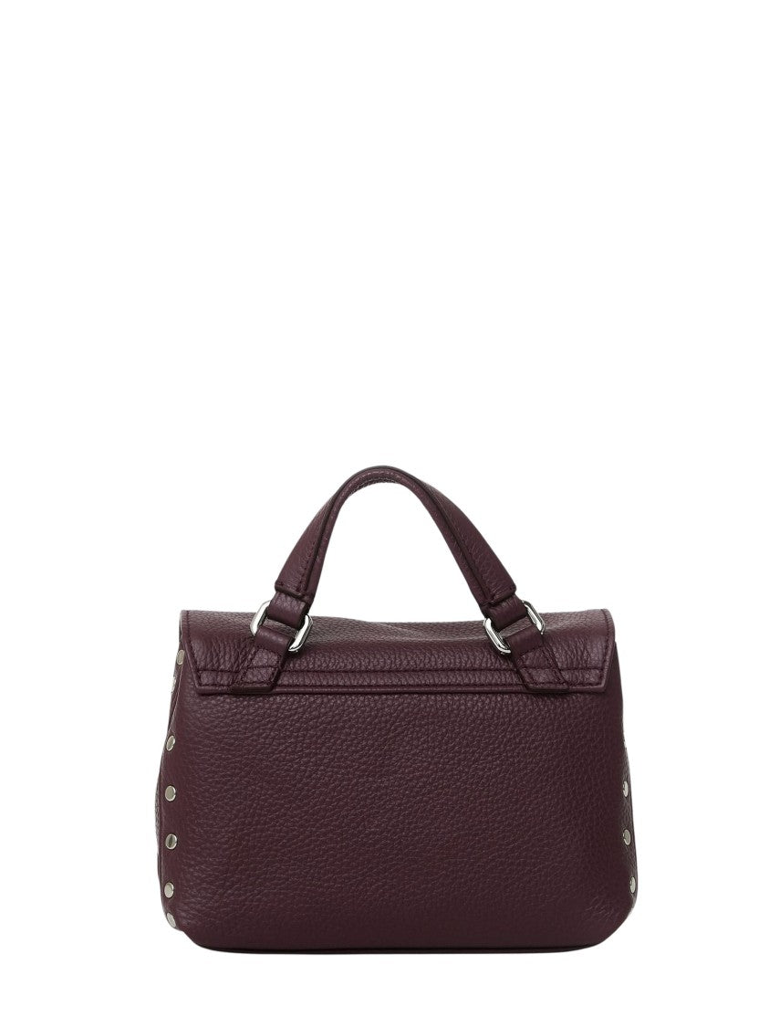Zanellato Bordeaux Silver-Hardware Leather Shoulder Bag