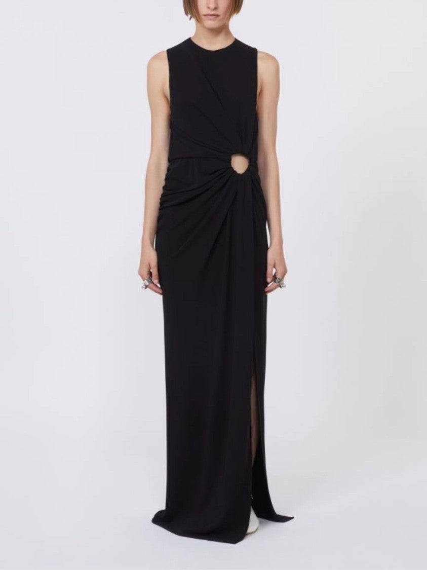 Sportmax Black Waist Draping Dress