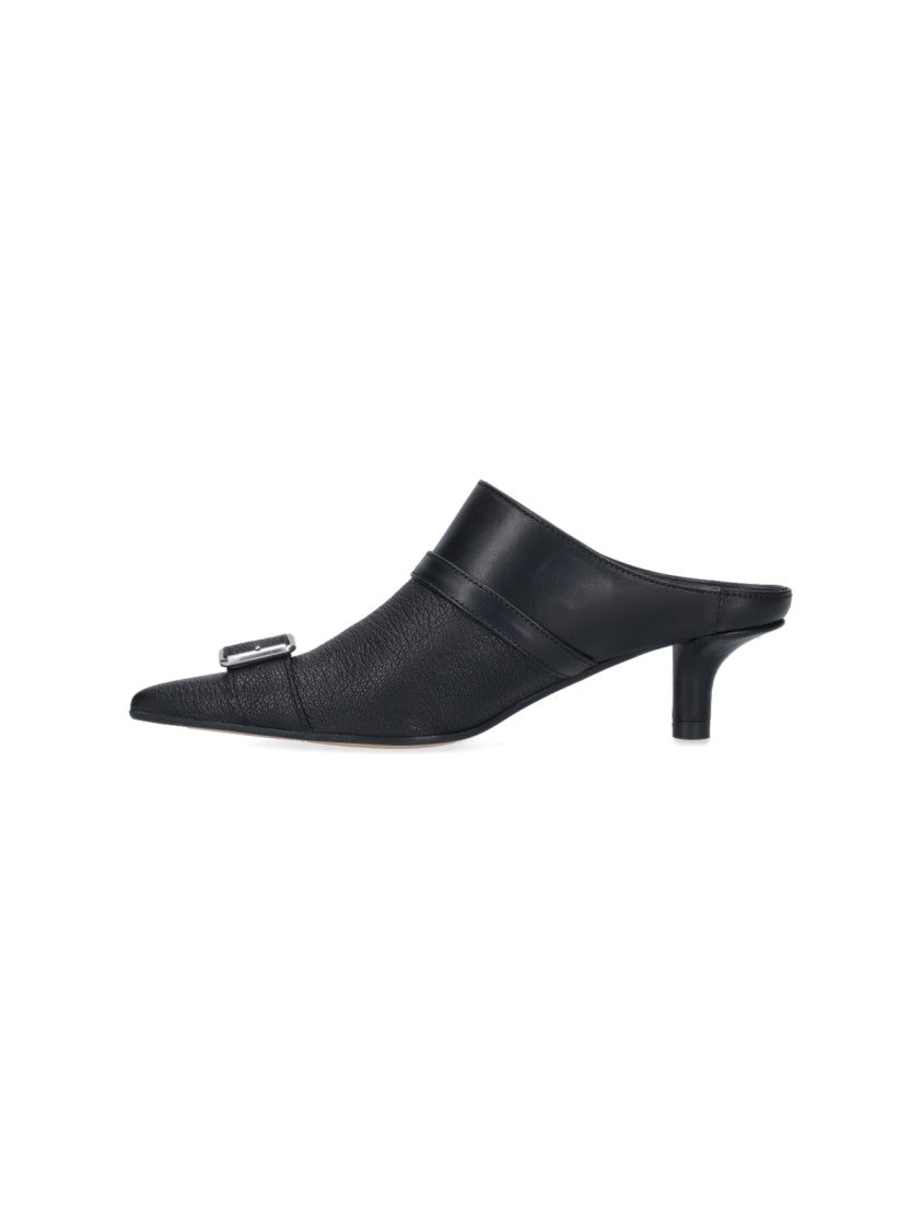 Mm6 By Maison Margiela Buckle Mules – Black