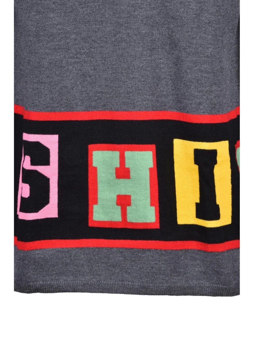Comme Des Garçons Grey Classic Fit Acrylic-Blend Crewneck Sweater