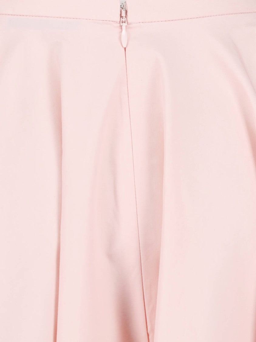 Givenchy Pink Pleated Poplin Logo Maxi Skirt