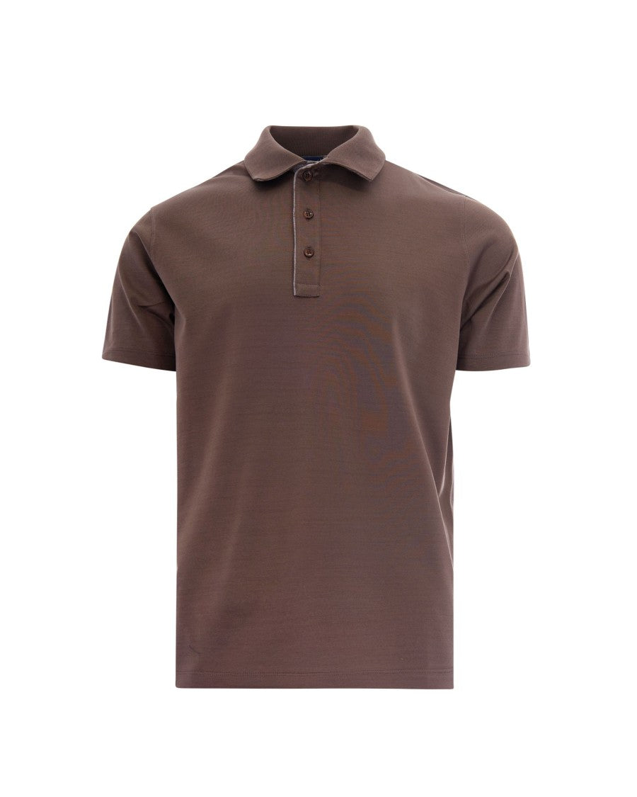 Paul & Shark Brown Double Jersey Polo
