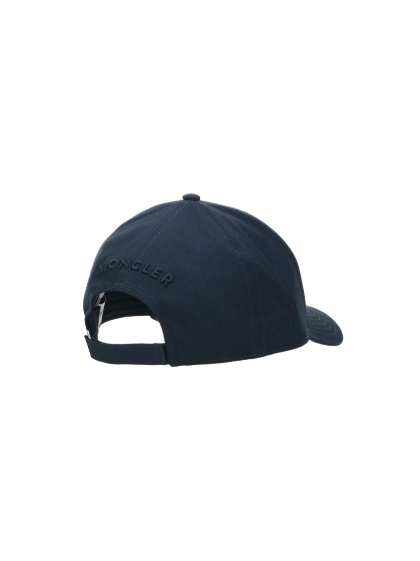 Moncler Black Curved Visor Cotton Baseball Cap