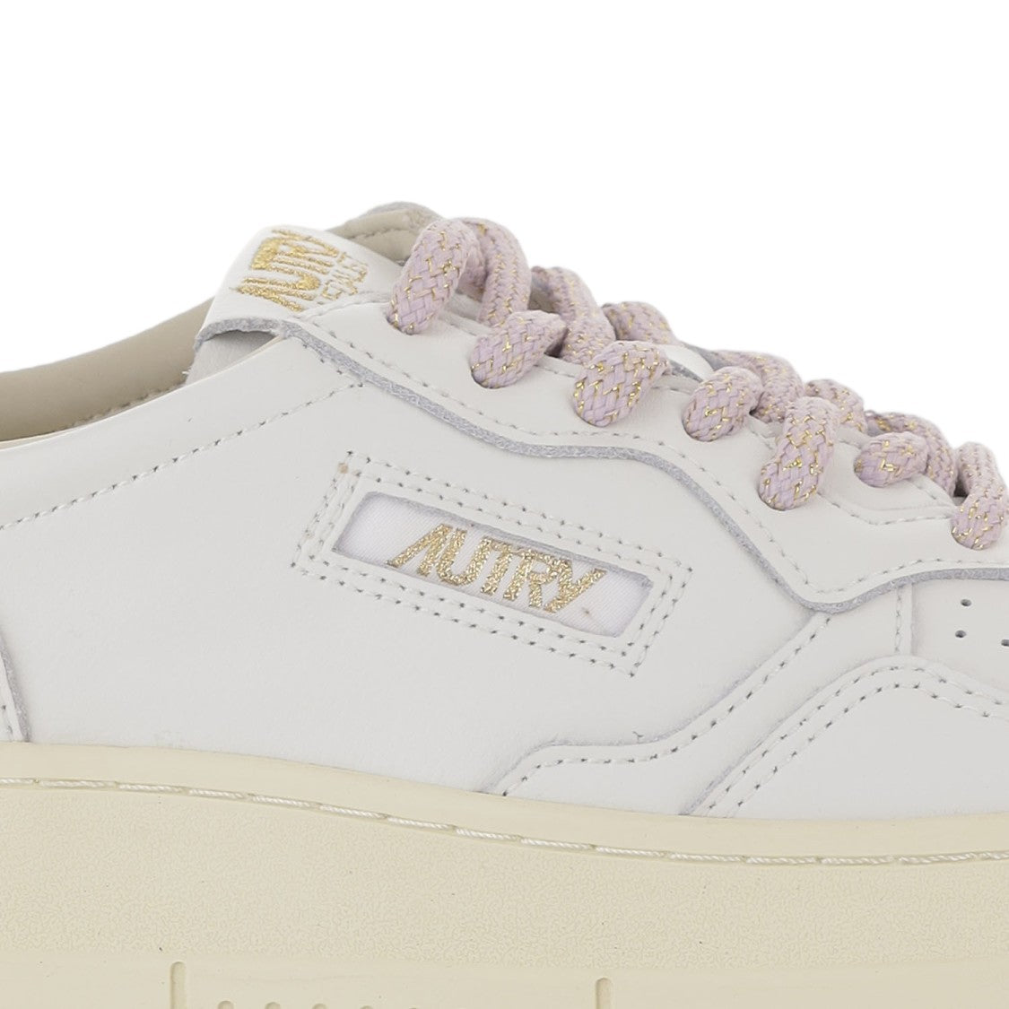 Autry White Suede Insert Perforated Sneakers