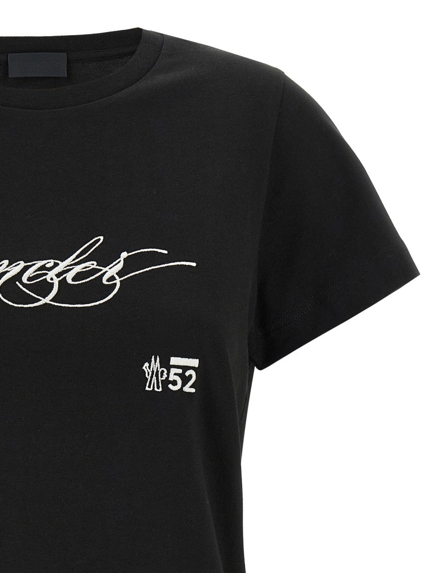 Moncler Intricately Embroidered Cotton Jersey T-Shirt
