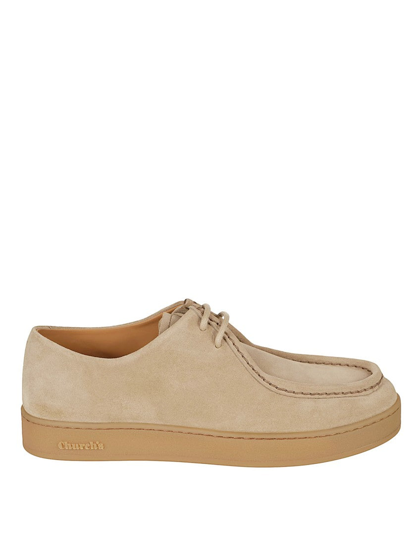 Church's Suede Flat Shoes With Rounded Toe