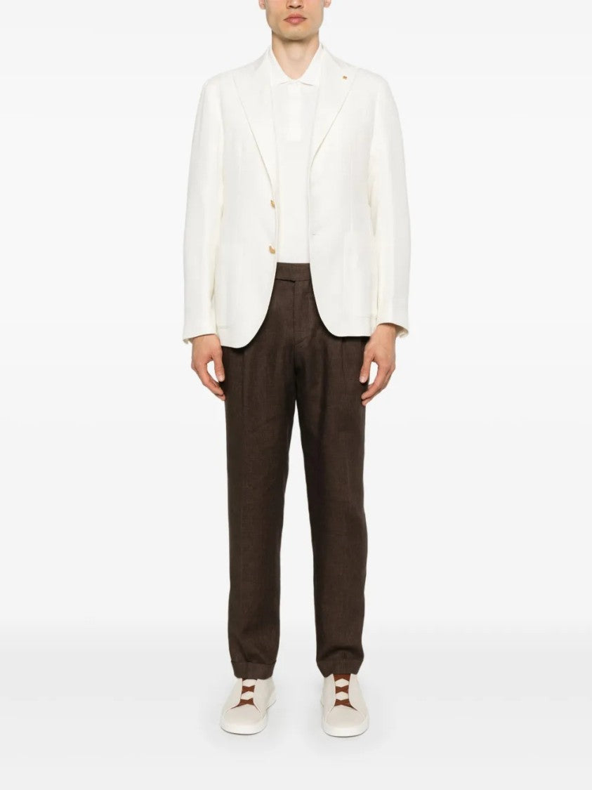 Tagliatore Tailored Minimalist Blazer With Notch Lapel