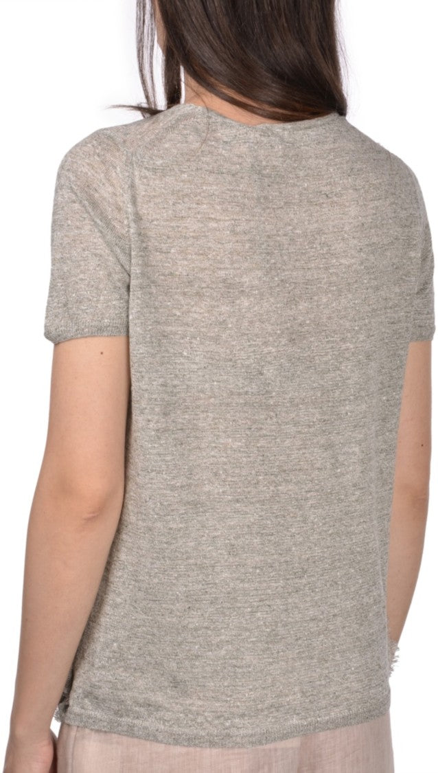 Paolo Fiorillo Capri Relaxed Fit Linen Short-Sleeved Top