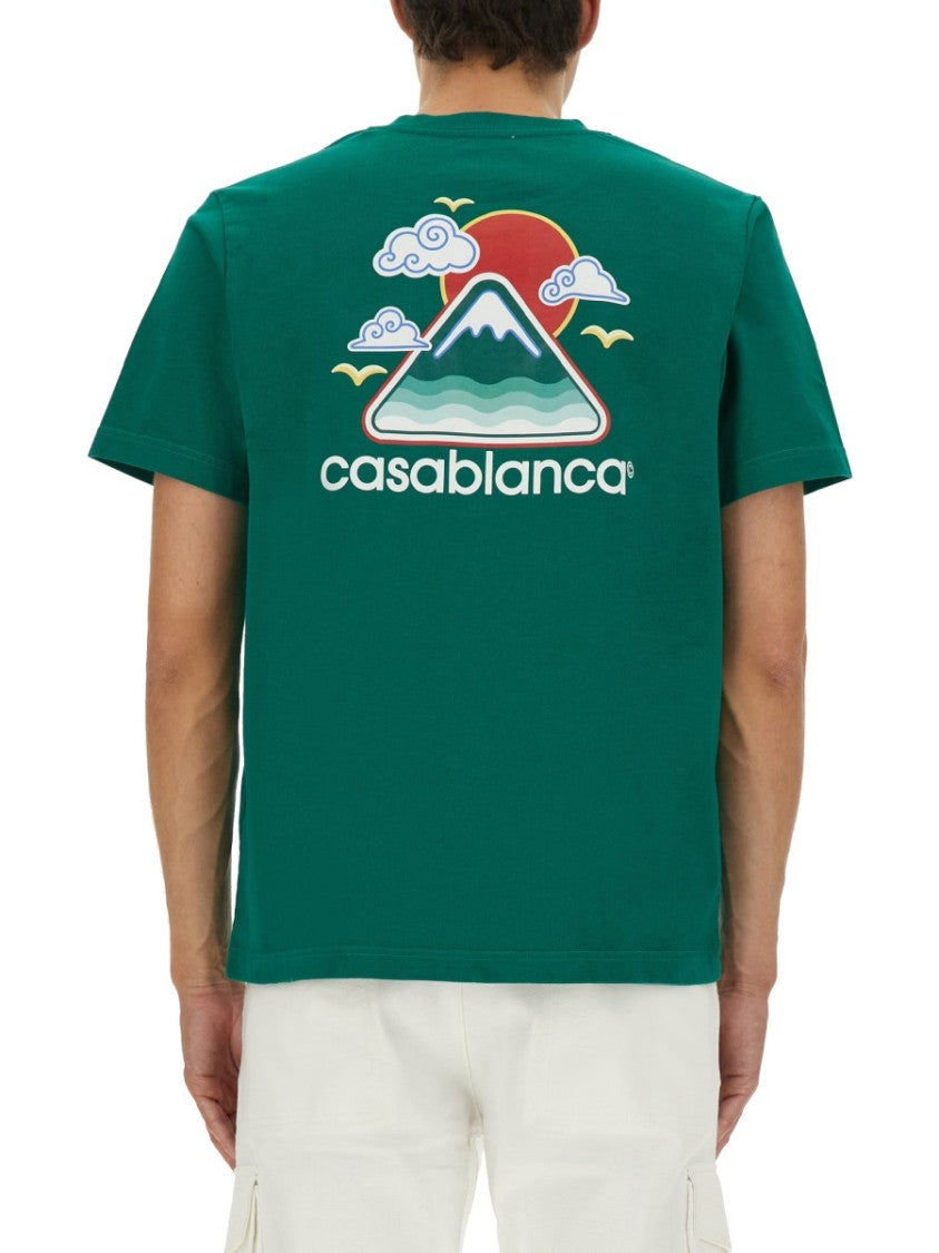 Casablanca Relaxed Fit Graphic T-Shirt With Mountain
