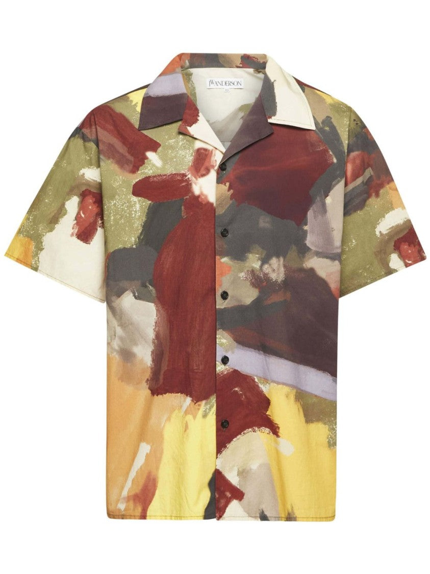 J. W. Anderson Abstract Patterned Camp Collar Shirt