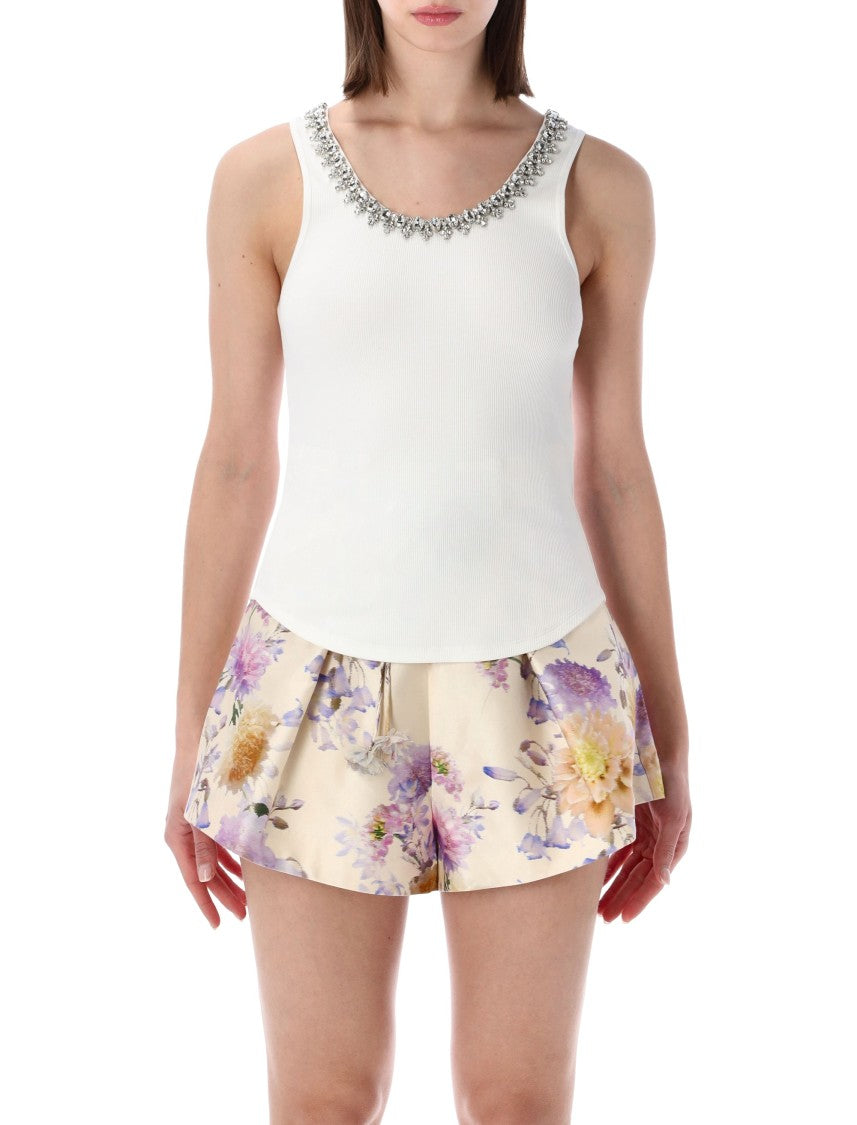 Zimmermann Crystal Embellished Sleeveless Knit Top
