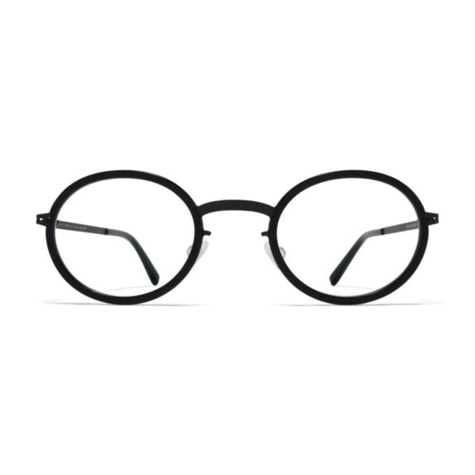 Mykita Black Berthold Matte Acetate Round Sunglasses