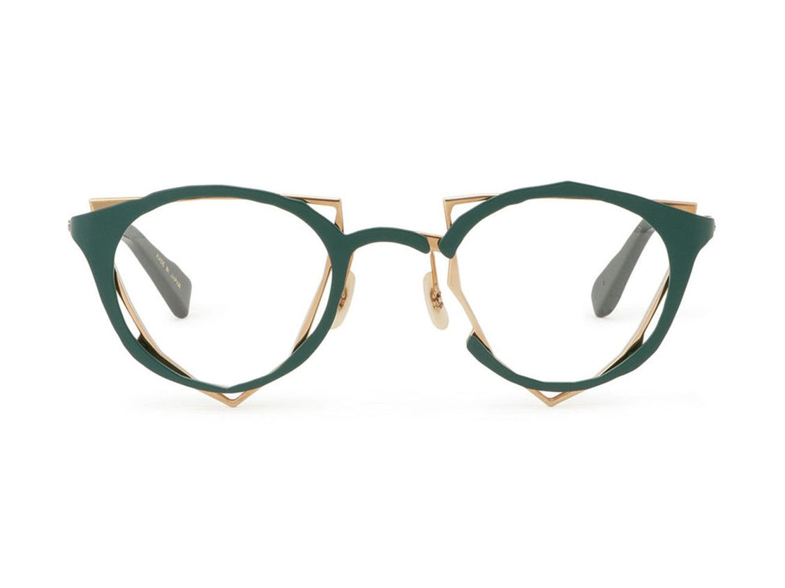 Masahiro Maruyama Dark Green/Gold Mm-0045 Geometric Sunglasses