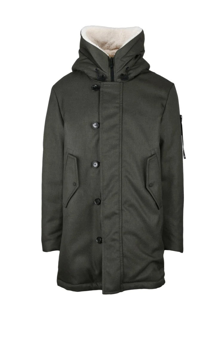 Peuterey Kasa Tv Ecofur Wool/Polyamide Parka - Green
