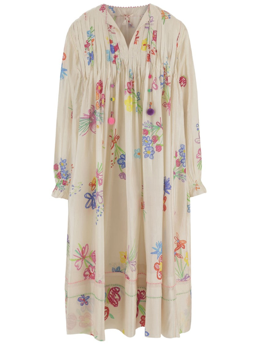 Pero Silk Dress With Floral Pattern