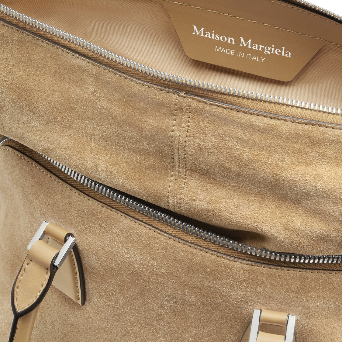 Maison Margiela Structured Leather Handbag With Adjustable Shoulder Strap