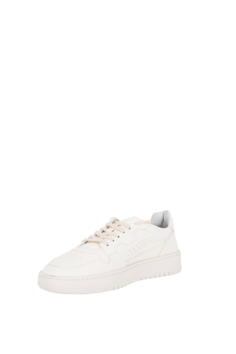 Eleventy White Super Soft Deerskin Leather Sneakers