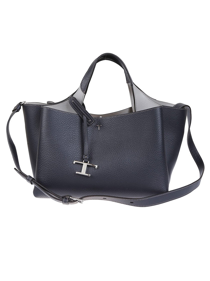 Tod's Structured Black Leather Shoulder Bag