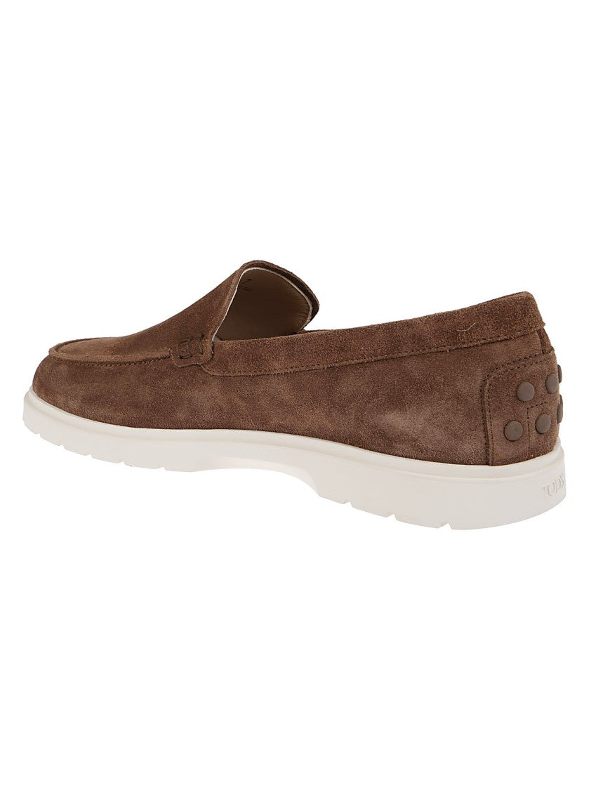 Tod's Slip-On Leather Moccasins With Classic Stitching