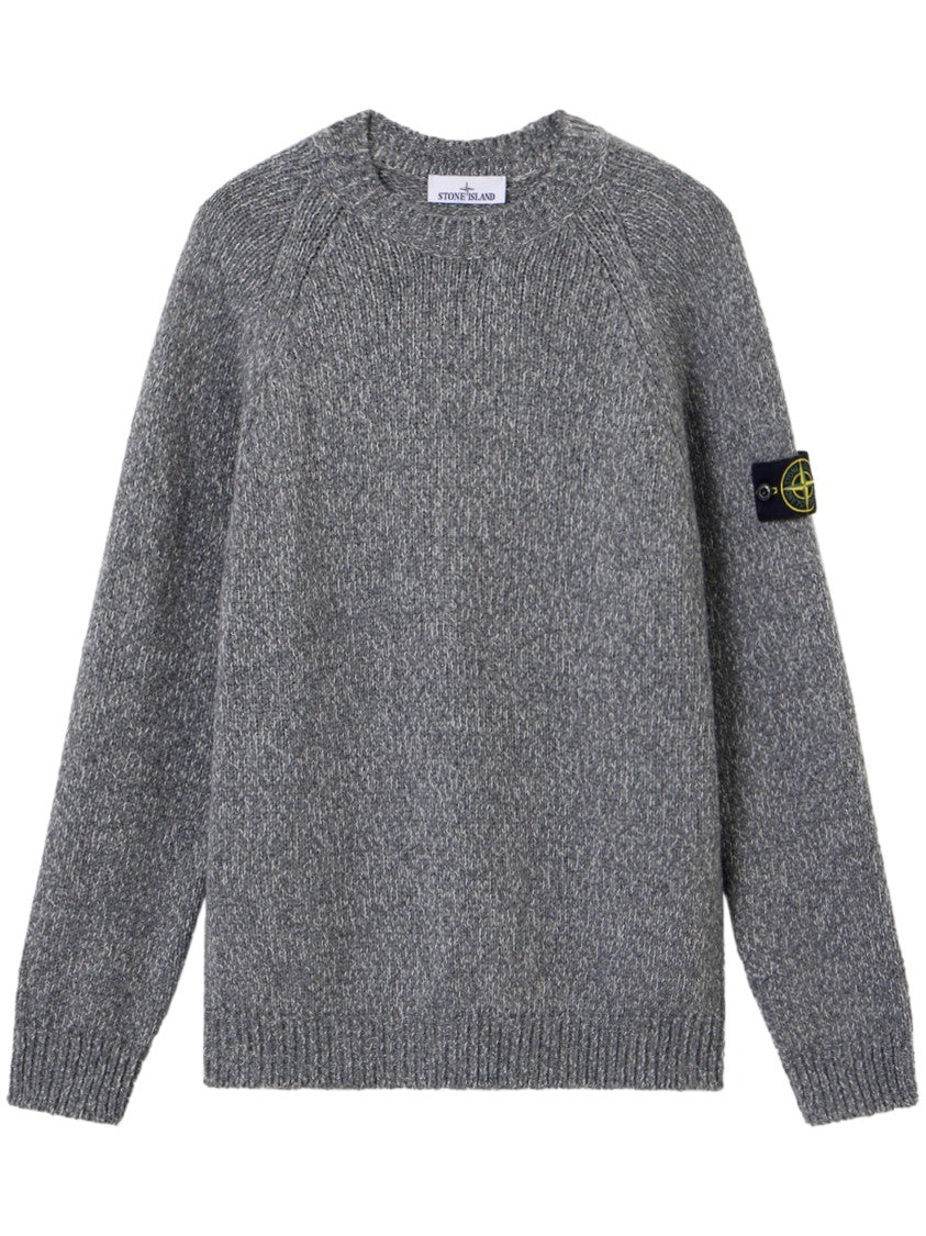 Stone Island Textured Knit Grey Sweater