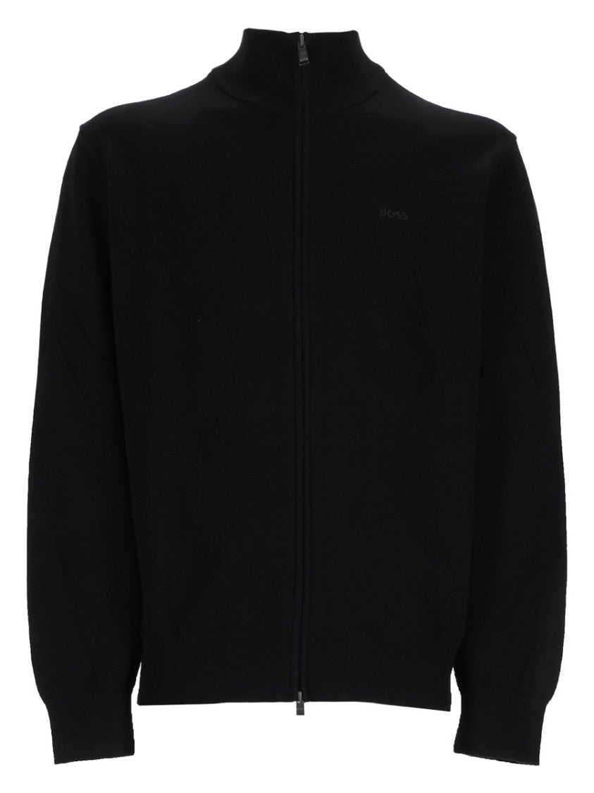 Boss Black Full-Zip Cotton Cardigan