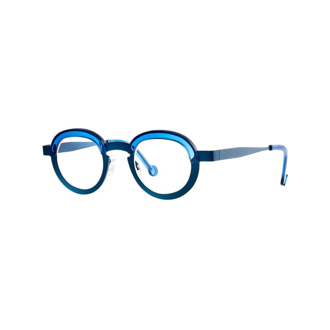 Theo Basket 002 Dark Night + Blueberry Jelly Round Frame Eyeglasses