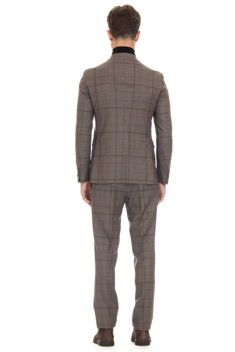 Tagliatore Super 130’S Virgin Wool Check Suit